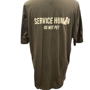 NWOT “Service Human” Unisex Black T-shirt from Comedian Dewayne White XL